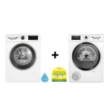 (BUNDLE) BOSCH WGA14400SG Front Load Washing Machine(9kg)(Water Efficiency Class 4) + BOSCH WTH85008SG Heat pump tumble dryer (8kg)(Energy Efficiency: 5 Ticks)